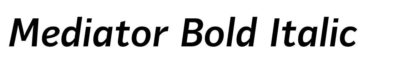 Mediator Bold Italic